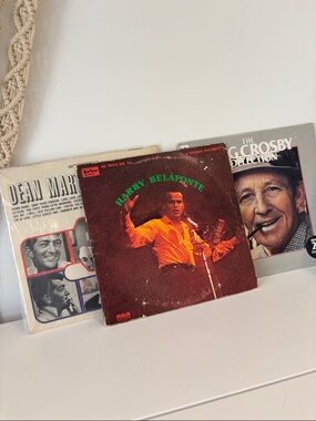 Vintage records LP’s vinyl SET OF 3 Dean Martin, Bing Crosby, Harry Belafonte